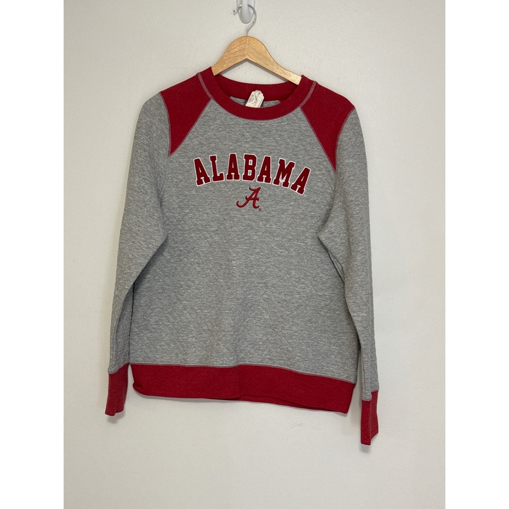 Alabama Crimson Tide Quilted Sweatshirt Women L 12/14 NCAA Football Roll Fall